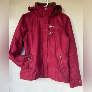 Columbia Women's Crimson Hooded Raincoat Size M